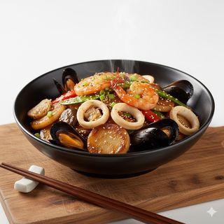 Gnocchi di riso con frutti di mare