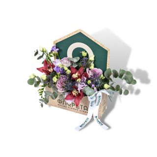 Cvetni aranžman Pismo - Orhideja i Ruže