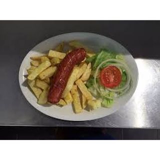 Chips Smokie & Salad