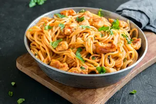 Plat Spaghetti Escalope