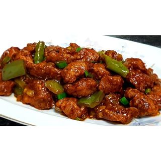 Dry chilli chicken with leaks