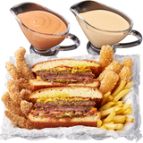 Комбо закусок + Дабл Чізбургер (850 г)