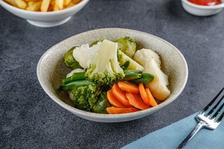 ორთქლზე მომზადებული ბოსტნეული