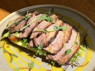 Honey Mustard Pastrami Toast