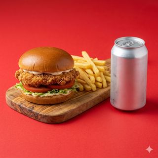 Chicken burger menù