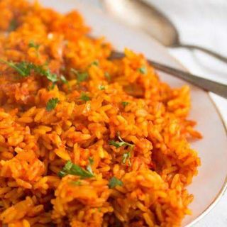 Jollof Rice + protein + Pet Drink or water