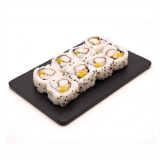uramaki surimi con nabo y pepino y topping, bandeja (8 uds.)
