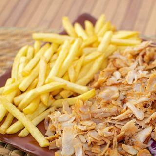 Plato Con Ternera Solo Carne y patatas 