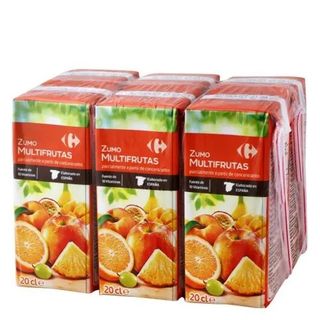 Zumo Multifrutas Carrefour Pack 6x20 Cl.