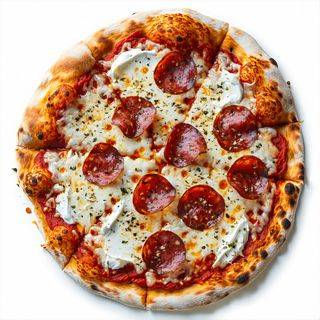 Pizza Fritta - Ricotta, mozzarella e salame