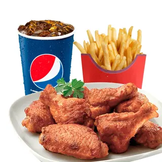 Menú Alitas De Pollo Fritas (6 Uds.)