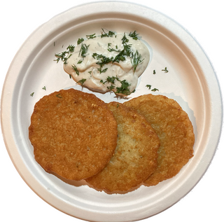 Картопляні драники, з чесноковим соусом, 200 г