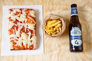 Margherita + pata + birra