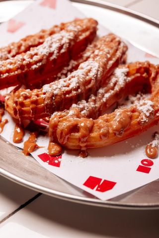 Churros con crema lotus