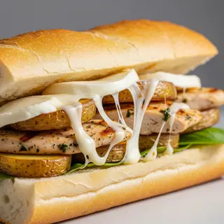 Panino pollo, patate e formaggio