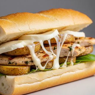 Panino pollo, patate e formaggio