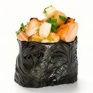 Gunkan de anguila, manzana y foie caramelizado (1 ud.)