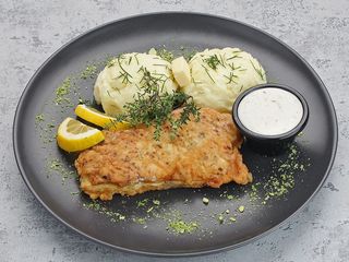 Filet z dorsza z purée ziemniaczanym Філе тріски з пюре (400g)