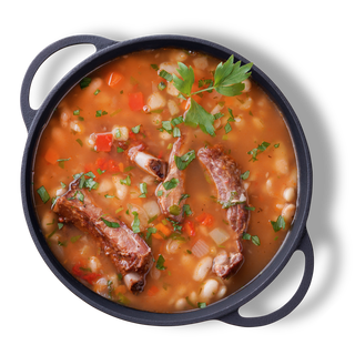 Ciorba de fasole cu afumatura 6 portii