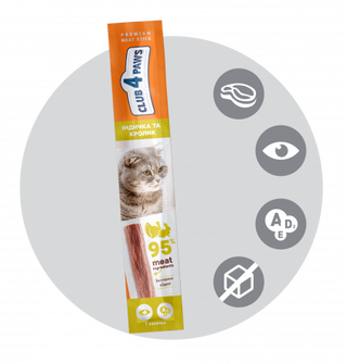 Club 4 Paws Premium м'ясна паличка преміум Індичка та кролик