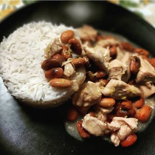 Pollo alle mandorle con riso basmati