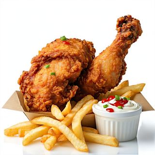 1/4 Chicken Wet Fry Chips