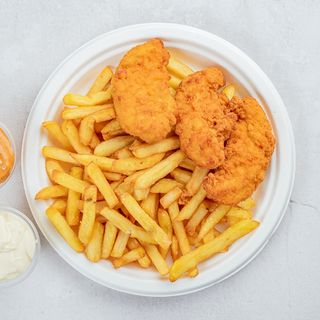 Frytki z polędwiczkami