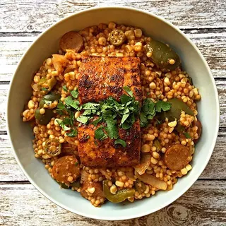 Salmon jambalaya