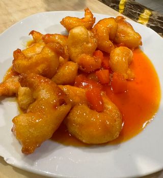 80. Gambas agridulces