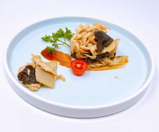 1100-Pollo funghi bambu