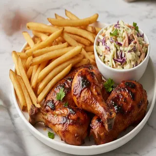 BBQ Chicken, Chips & Coleslaw
