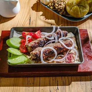 ქაბაბი შერეული ხორცით