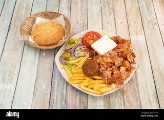 Plato Kebab Con Queso