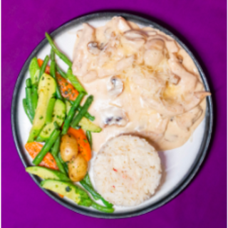  Émincé de poulet aux champignons   