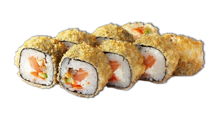 Гарячий рол лосось (8шт)