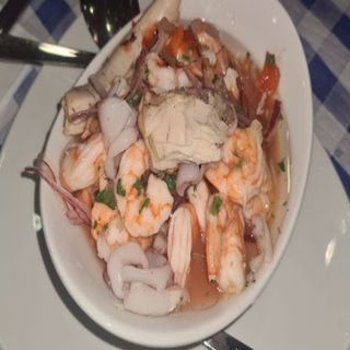 Ceviche De Gambas Mixto Calamar Y Pescado