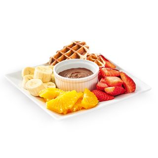 Fondue z kremem z ciemnej/białej czekolady (do wyboru) podane na zimno