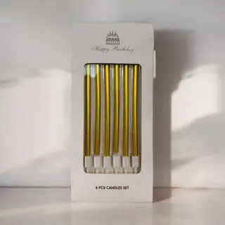 Velas rectas doradas