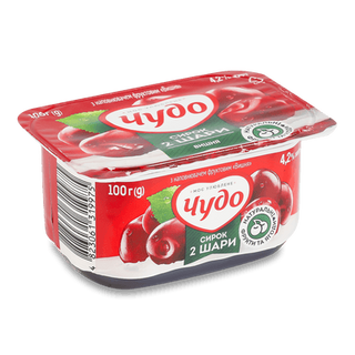 Сирок «Чудо» збитий з вишнею 4,2% (100г)