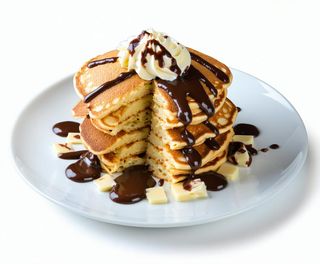 Pancake con cioccolata bianca e Nutella