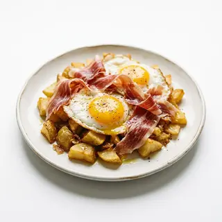 Huevos Rotos Con Jamón