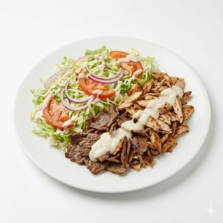 Plato Kebab con Ensalada