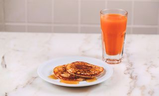 Menu panquecas com mel