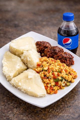 Boiled yam combo