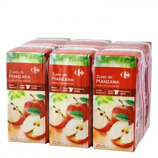 Zumo de Manzana Carrefour Pack 6x20 Cl.