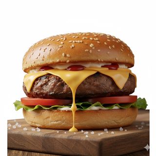 Sandwich con cheese hamburger