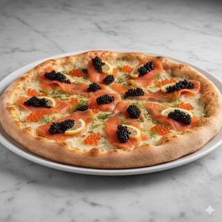Pizza De Salmón Y Caviar (30 Cm.)