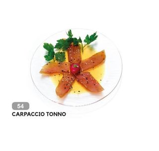 54. Carpaccio tonno 5 pezzi