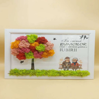 Tablou cu licheni Bunici de poveste- 20x30