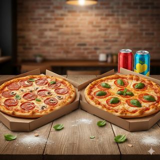 Menú 1 Pizzas (Medianas) (2 Uds.)